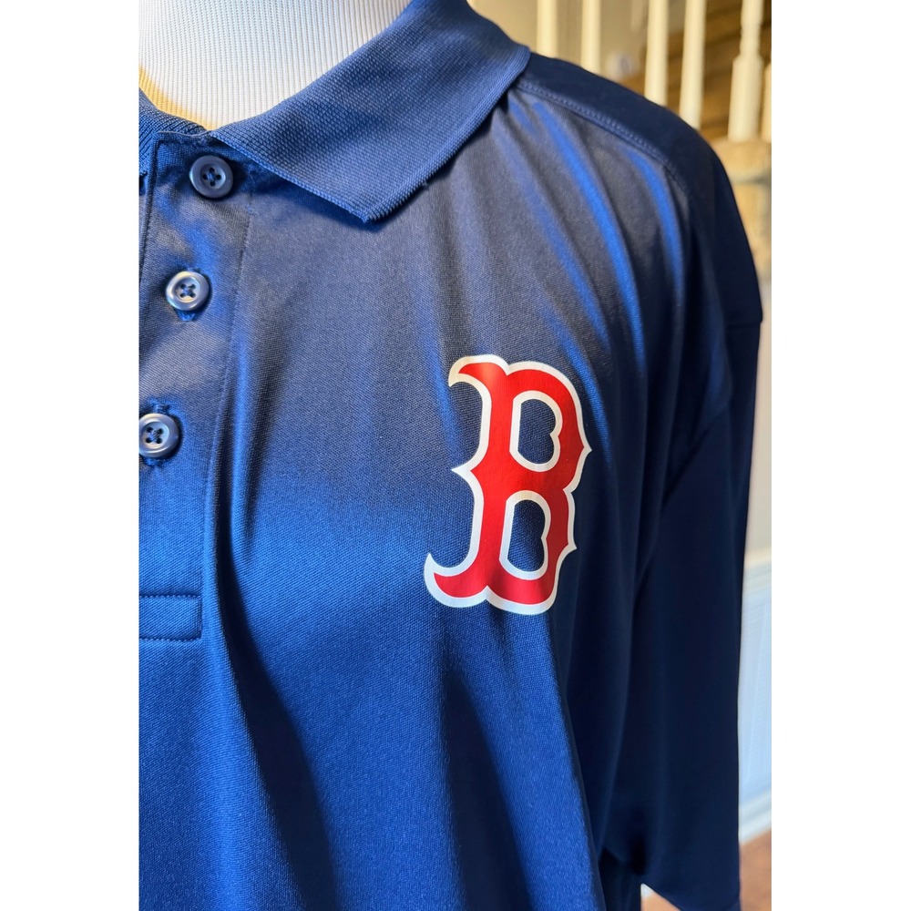 Fanatics Boston Red Sox MLB Baseball Polo Shirt Mens 2XL Blue